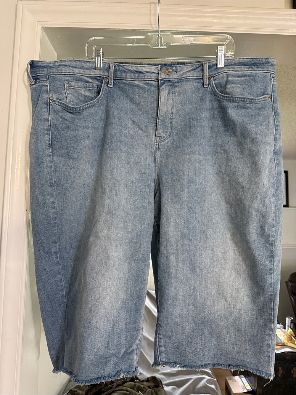 NYDJ 80’s Bermuda Denim Shorts Size with RAW HEMS Size 22W